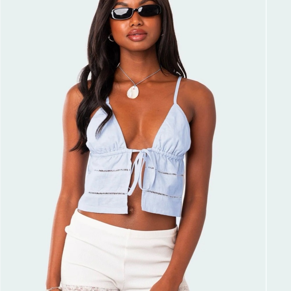 Edikted Tie Front Top